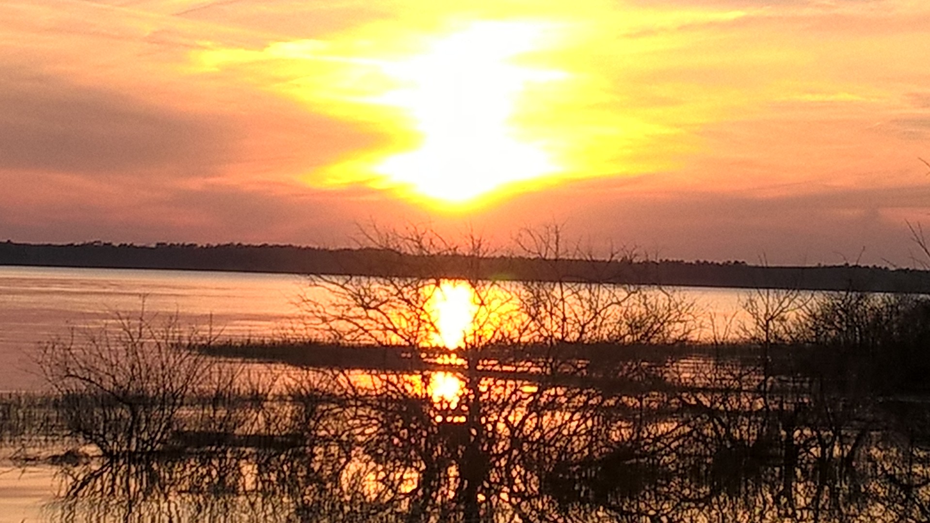 Sacred sunrise over the lake